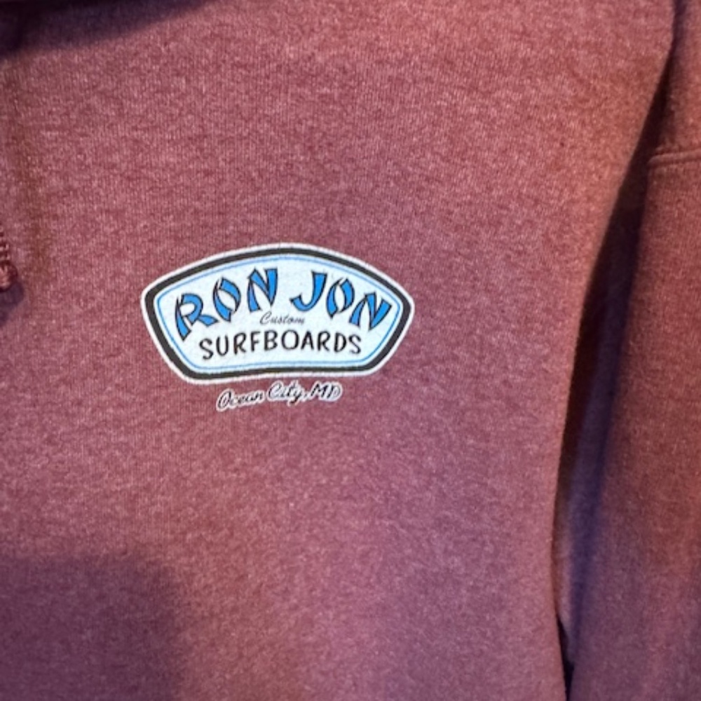 Ron Jon Surf Shop Maroon Hoodie Men's MED Sweatshirt‎ Surfboards Ocean City MD - Picture 3 of 12